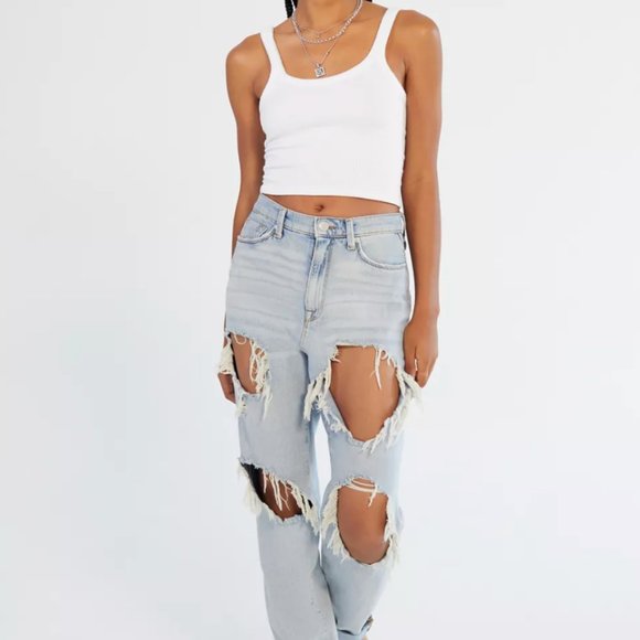 BDG Denim - Size 26 BDG High-Wasted Distressed Mom Jean